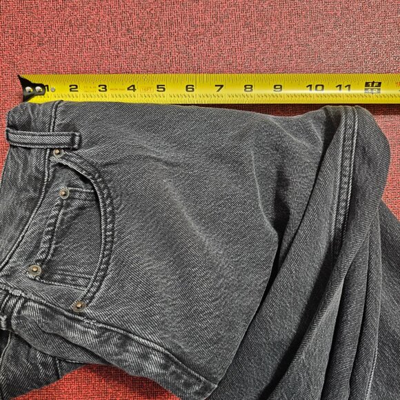 Abercrombie & Fitch The Wide Leg High Rise Jeans 27 Washed Black Casual Relaxed - Picture 7 of 9